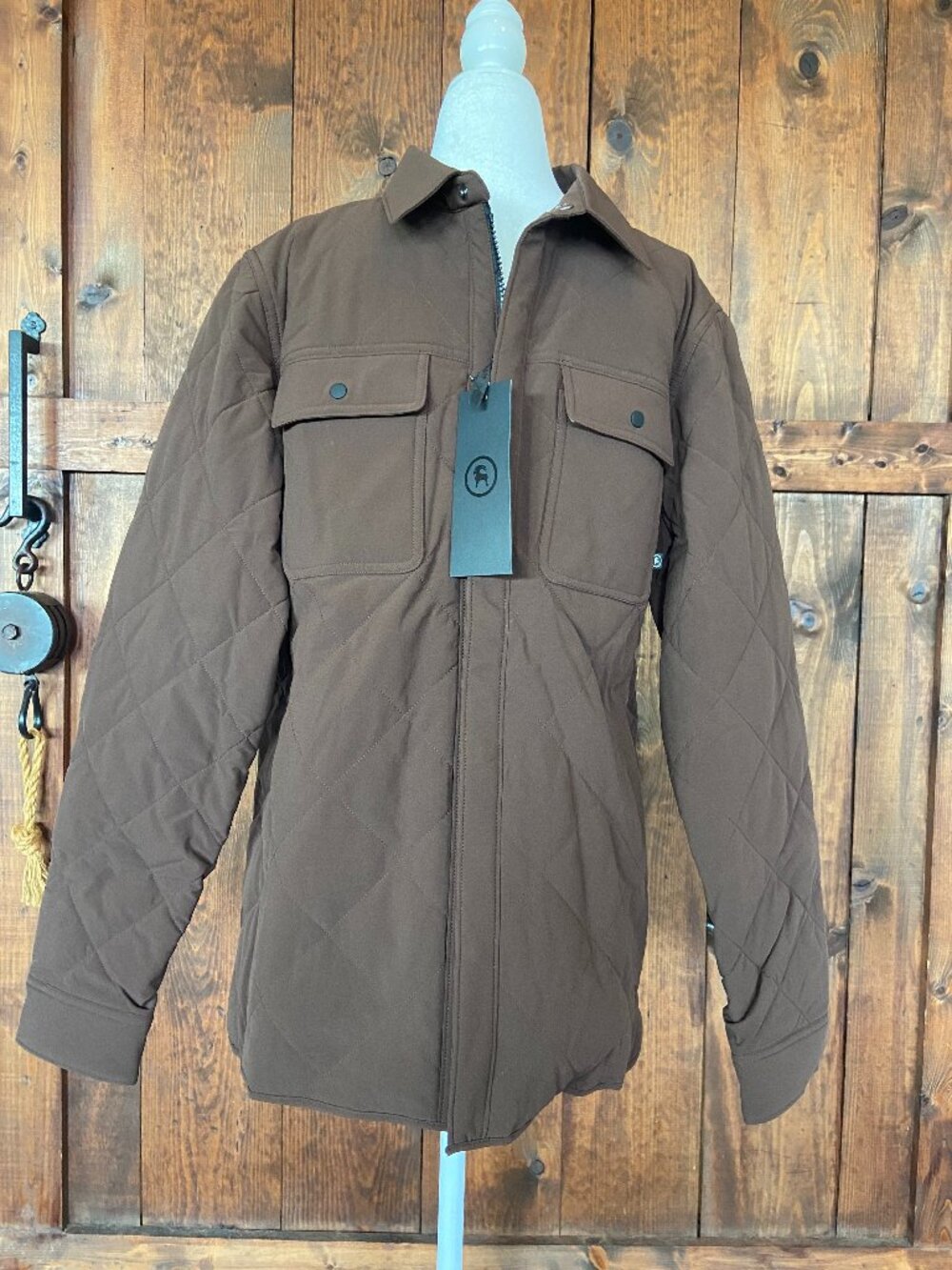 NWT Men's Backcountry Quilted insulated Shirt Jacket Cold Brew Sz M